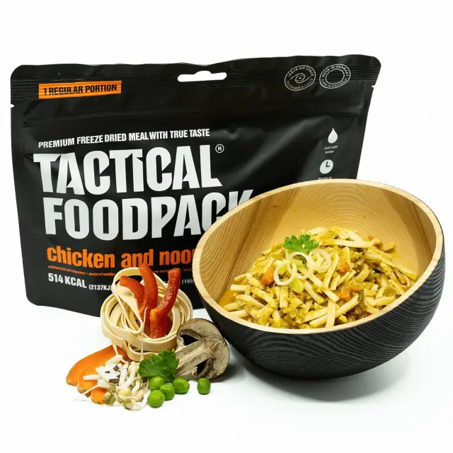 Tactical Foodpack Chicken Noodles 110 g– Νουντλς με Κοτόπουλο και Κρεμώδη Σάλτσα Καρύδας - 01-Black-Μαύρο