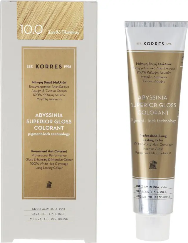 KORRES Abyssinia Superior Gloss Colorant Ξανθό Πλατίνας 10.0 50ml