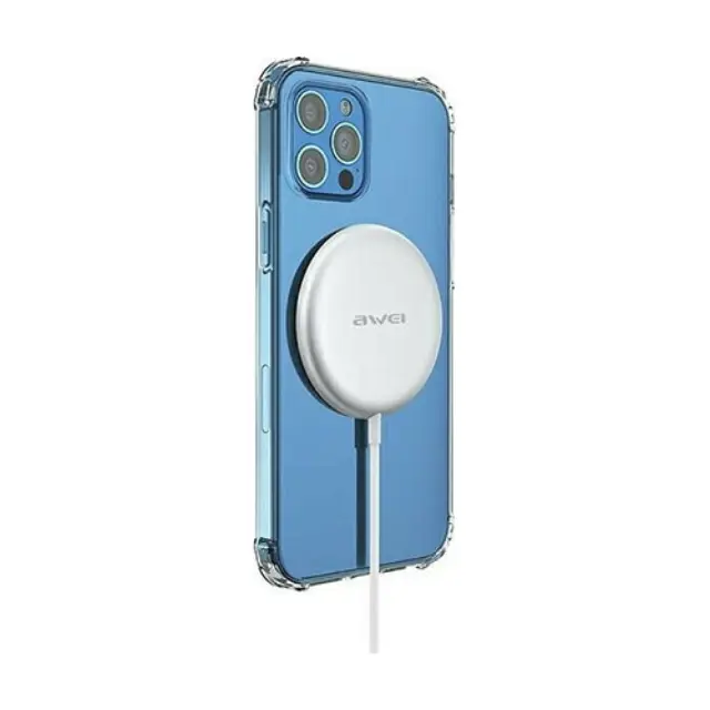 Awei Ασύρματος Φορτιστής (Qi Pad) 15W Λευκός (W10) 2