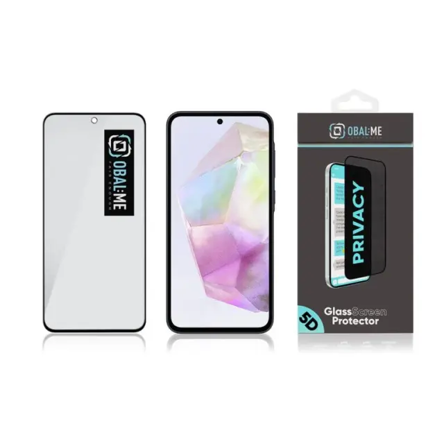 OBAL:ME Privacy 5D Glass Screen Protector for Samsung Galaxy A35 5G Black