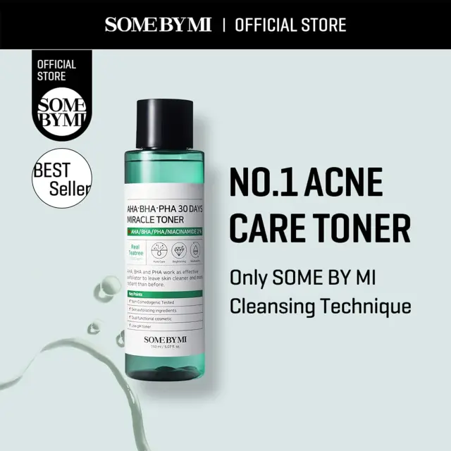 Some By Mi AHA BHA PHA 30 Days Miracle Toner, Τονωτική Λοσιόν με AHA, BHA, PHA για Καθαρισμό Πόρων & Λάμψη 150ml 2