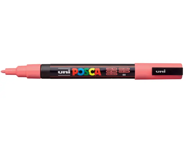 Μαρκαδόρος Σχεδίου Uni Posca PC-3M με πάχος μύτης 0.9-1.3mm - Coral PinkPC-3M(E) - KOPAΛΛI