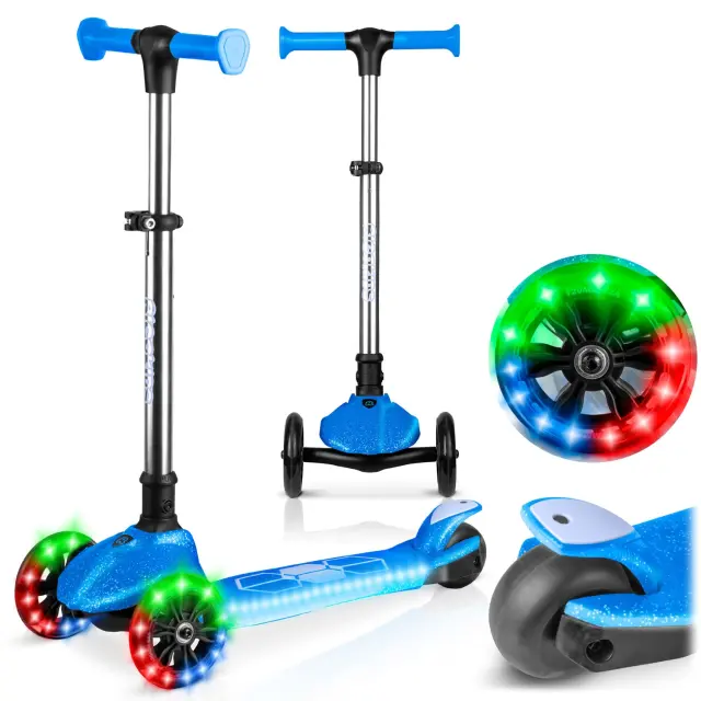 Ricokids Παιδικό Πατίνι Jelly με 3 Τροχούς Led ,Που Λάμπει στο Σκοτάδι Μπλε