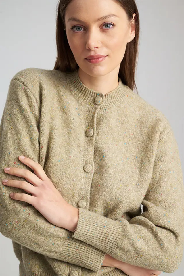 Μάλλινη Ζακέτα με Oversized Κουμπιά REINA CARDIGAN - XS