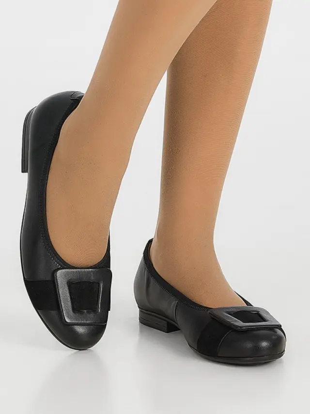 Gabor Μπαλαρίνες Γυναικείο δέρμα/δέρμα Nubuck Μαύρο GAB/72463 001-BLACK - 37 2