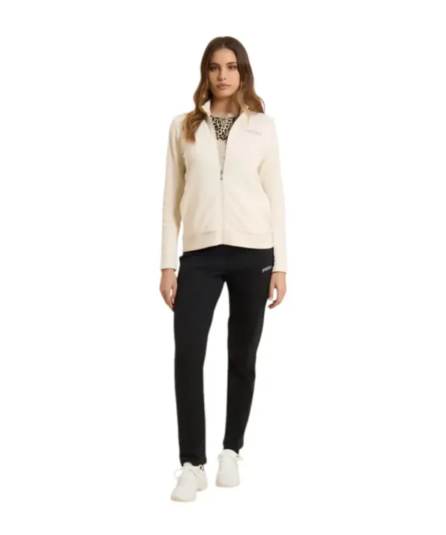 Freddy - Γυναικείο Σετ Φόρμας Zip And High Neck (Tracksuit) S26WTRK7-W33N Μπεζ/Μαύρο 2