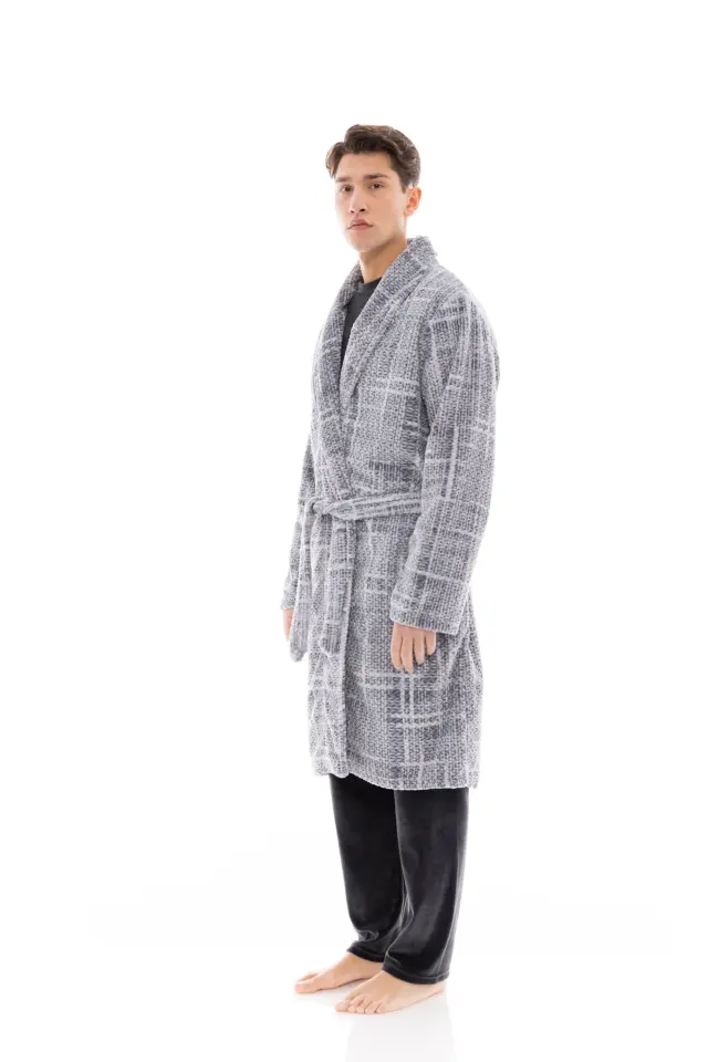 W-M642 - Type - ROBE LONG JAQUARD GREY 2