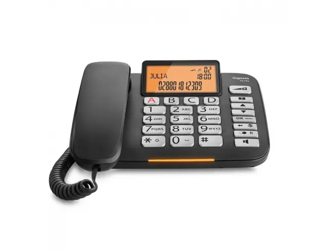Ενσύρματο Σταθερό Τηλέφωνο Gigaset DL580 S30850-S216-R601 - BlackS30850-S216-R601