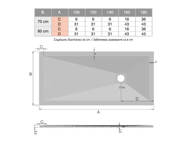 Ντουζιέρα KARAG PIETRA 90X90X2,5 bianco 3