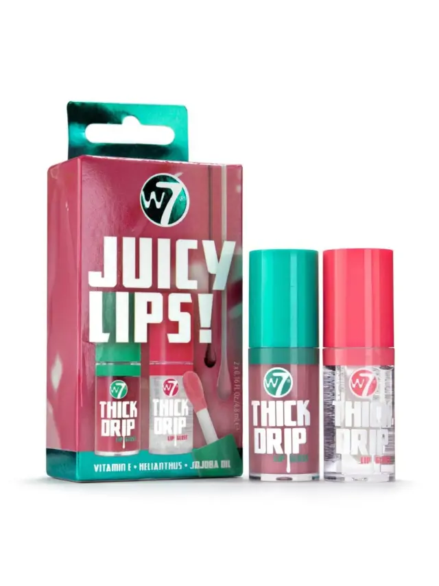 Juicy Lips Lip Gloss Gift Set Too Close & In The Clear W7