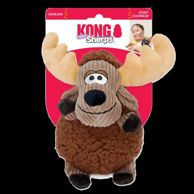 Kong Sherps Floofs Moose Παιχνίδι Ανάκτησης με Ήχο για Σκύλους/ Medium 25.4x0x21.6cm Μονόχρωμο