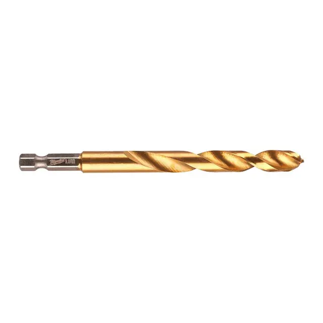 Τρυπάνι Αέρος Τιτανίου 1/4" Φ9mm MILWAUKEE HSS-G TIN RED HEX
