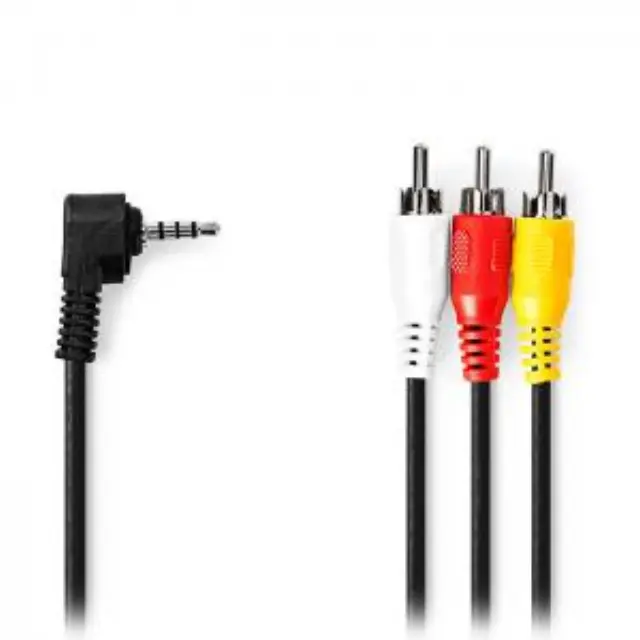 Καλώδιο εικόνας και ήχου, Jack 3.5mm αρσ. υπό γωνία 90° - 3x RCA αρσ., 1.00m. 2