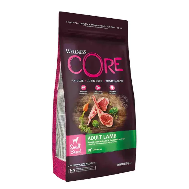 Wellness Core Adult Small με Αρνί 1.5kg Μονόχρωμο 2