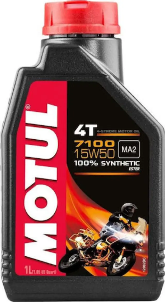 Motul 7100 4T 15W-50 Συνθετικό Λάδι Μοτοσυκλέτας για Τετράχρονους Κινητήρες 1lt