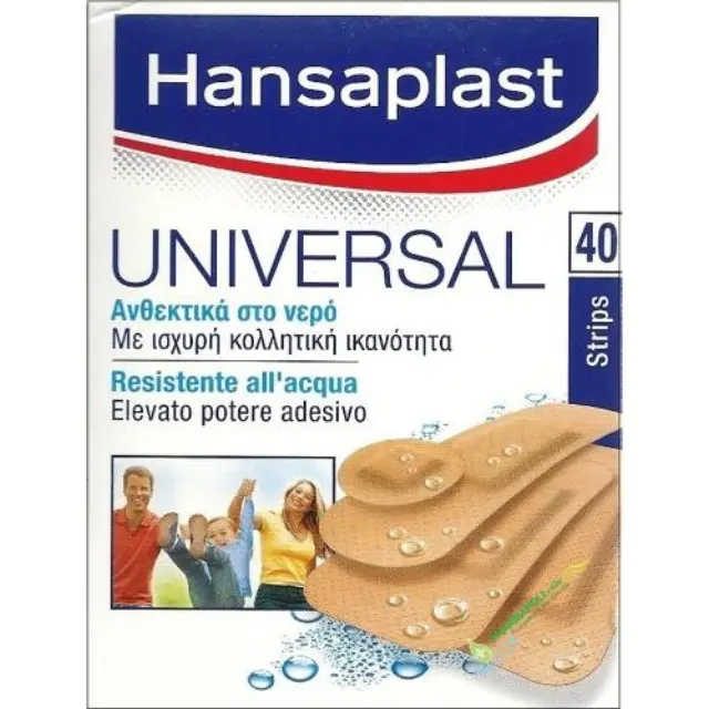 Hansaplast Universal Different Shapes Αδιάβροχα Αυτοκόλλητα Επιθέματα 40τμχ 2