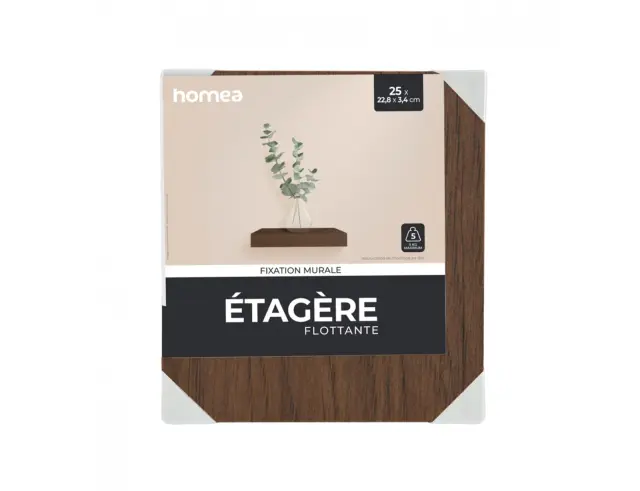 Ράφι τοίχου Homea με διαστάσεις 25x22.8cm - Acacia 6RAN790AC 2