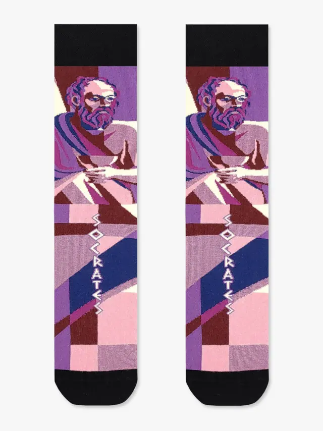 Βαμβακερή Κάλτσα με Σχέδια Spartans Pattern NODO - ONE SIZE