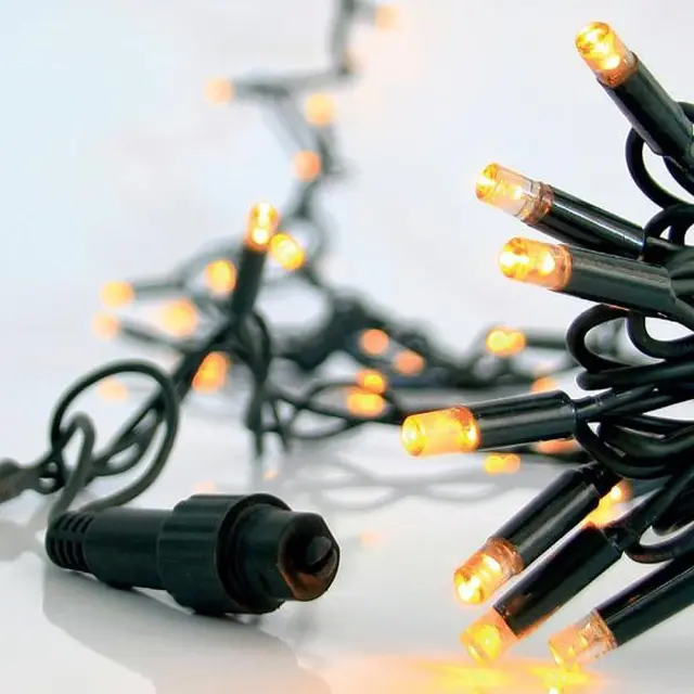 100 LED Επέκταση Ως 9 Χωρίς Μετασχηματιστή Πράσινο Καλώδιο Θερμό Λευκό Φως IP65