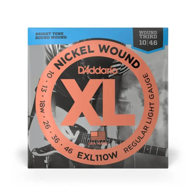 D'Addario EXL110W Χορδές Ηλεκτρικής Κιθάρας 10-46 (Wound 3rd)