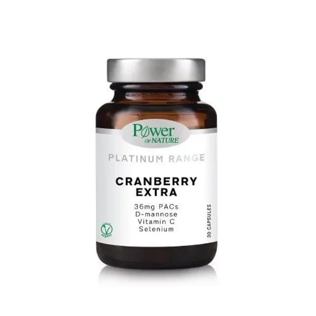 Power Of Nature Platinum Range Cranberry Extra Συμπλήρωμα Διατροφής για το Ουροποιητικό Σύστημα, 30caps