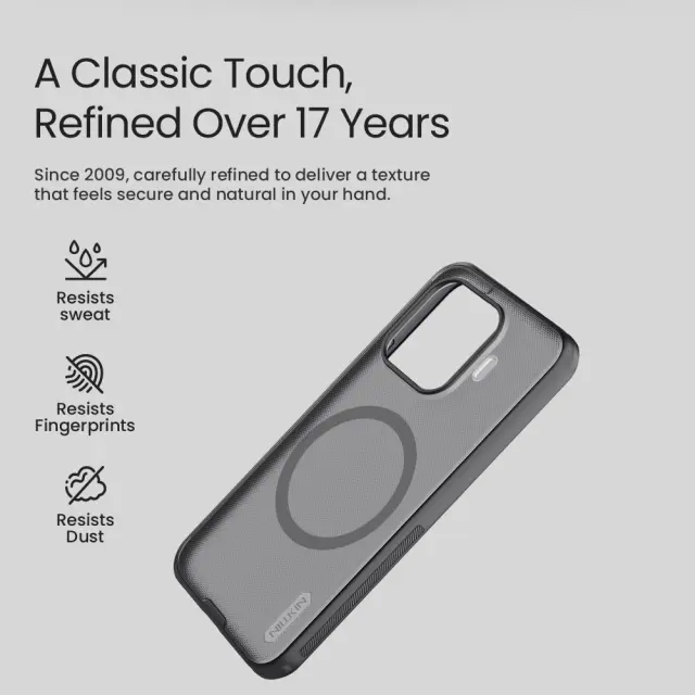 Nillkin Super Frosted PRO Magnetic Back Cover for Xiaomi 17T Pro Transparent Black 3