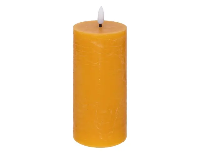 Διακοσμητικό Κερί LED Molia Atmosphera με διαστάσεις 7x7x17.5cm - Yellow 200663D