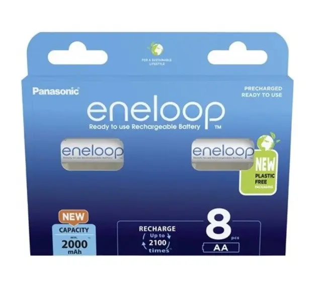 Panasonic Eneloop Επαναφορτιζόμενες Μπαταρίες AA Ni-MH 2000mAh 8τμχ (37833094) (PAN37833094)