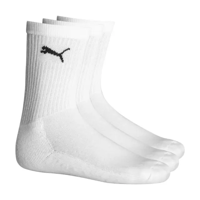 Puma Αθλητικές Παιδικές Κάλτσες Μακριές Λευκές 3 Ζευγάρια - 31-34 2