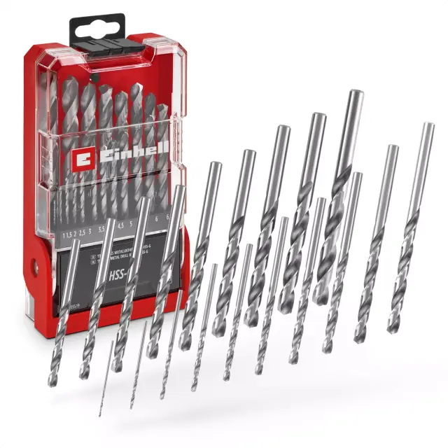 Einhell 49205519 - Σετ τρυπανιών μετάλλου HSS-G 19 τεμ., Ø 1–10 mm