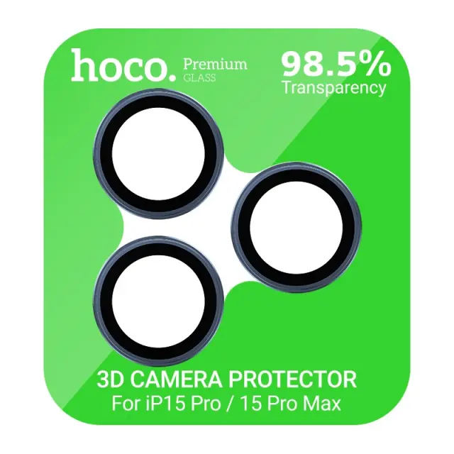 Προστασία Κάμερας Hoco 3D Metal V14 για Apple iPhone 15 Pro 15 Pro Max 16 Pro 16 Pro Max Space Grey 3