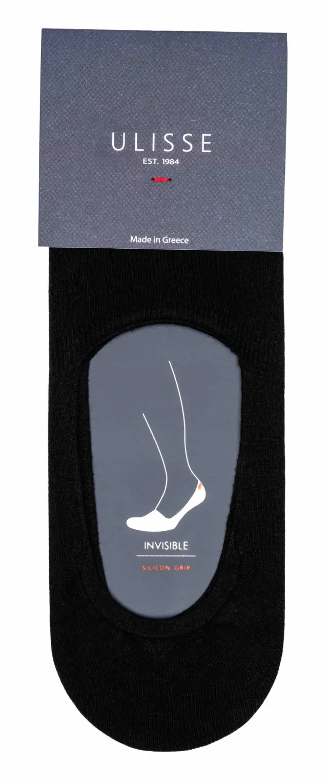 SC-M100-266 - Black - SOCKS MEN ULISSE INVISIBLE - O/S 41-46 2