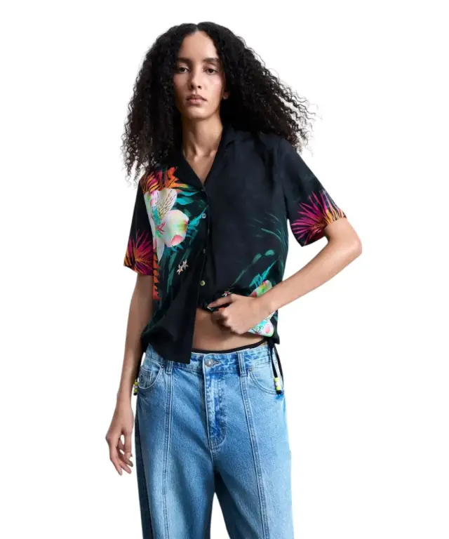 Desigual - Γυναικείο Πουκάμισο Swim Daikiri 26SWCW36-2000 Μαύρο 2