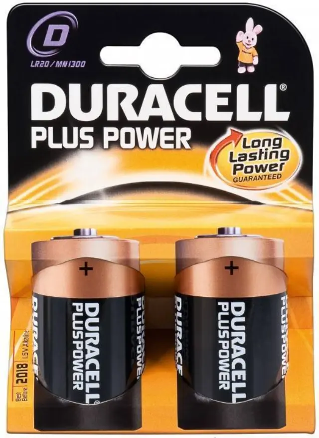Duracell Plus Power Αλκαλικές Μπαταρίες D 1.5V 2τμχ