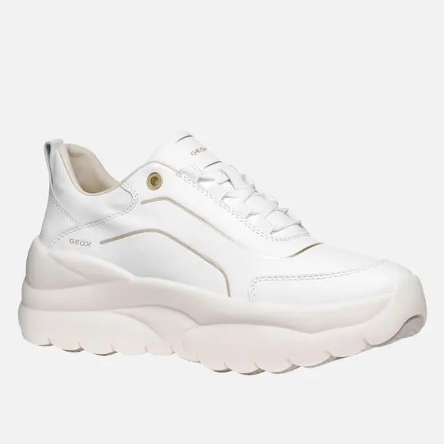 Γυναικεία Ανατομικά Δερμάτινα Sneakers Geox Xtors D651FA-085FU-C1000 Λευκά Άσπρο - 39 2