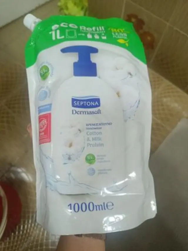 Dermasoft Cotton & Milk Protein Eco Refill Ανταλλακτικό Υγρό Κρεμοσάπουνο 1000ml