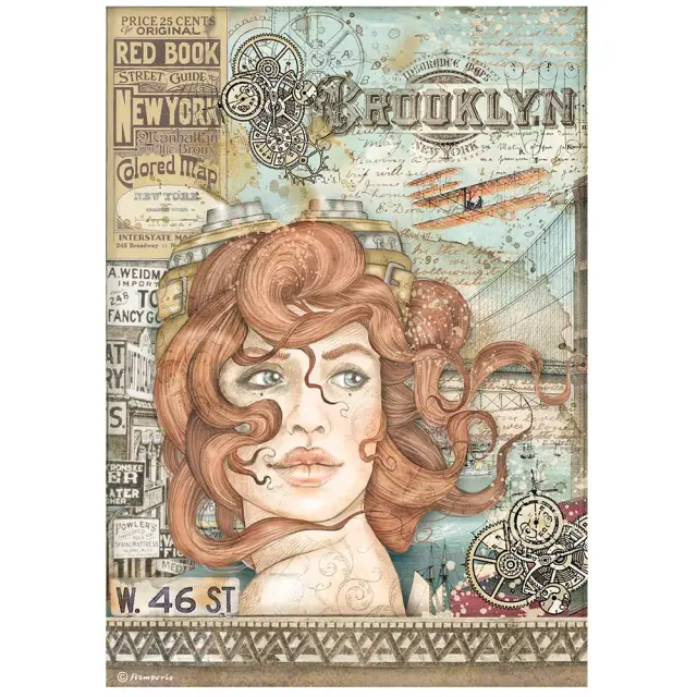 Ριζόχαρτο Stamperia 21x29cm, Sir Vagabond Aviator, Lady