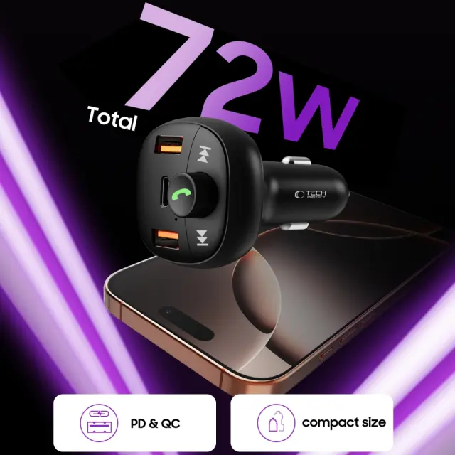 Tech-Protect® FM Transmitter Αυτοκινήτου Cc06 με Bluetooth 2