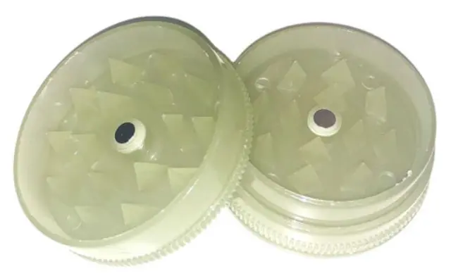 Grinder Τρίφτης Πλαστικός 43mm - 3 Parts (Φωσφορίζει)