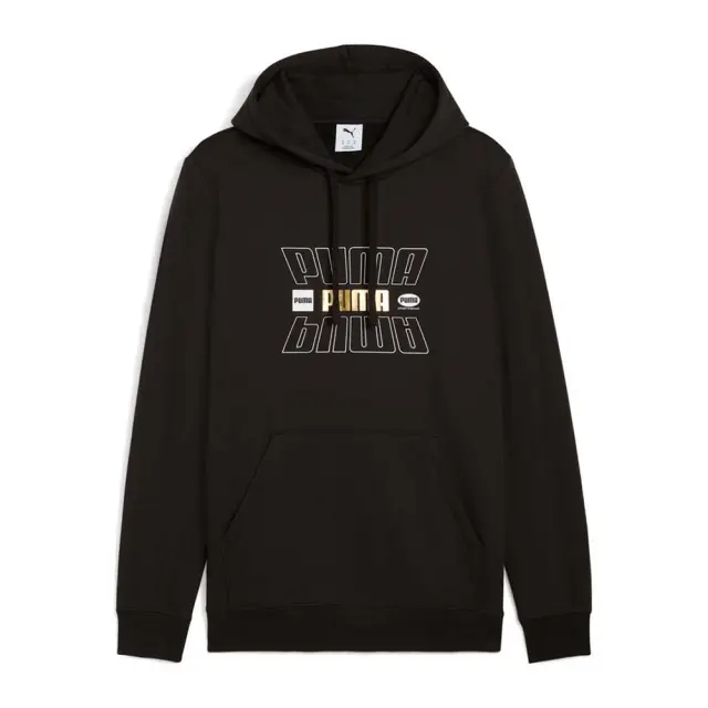 Puma Men's Essentials Logo Lab Holiday Fleece Hoodie Μαύρο 688190-01 (Puma)