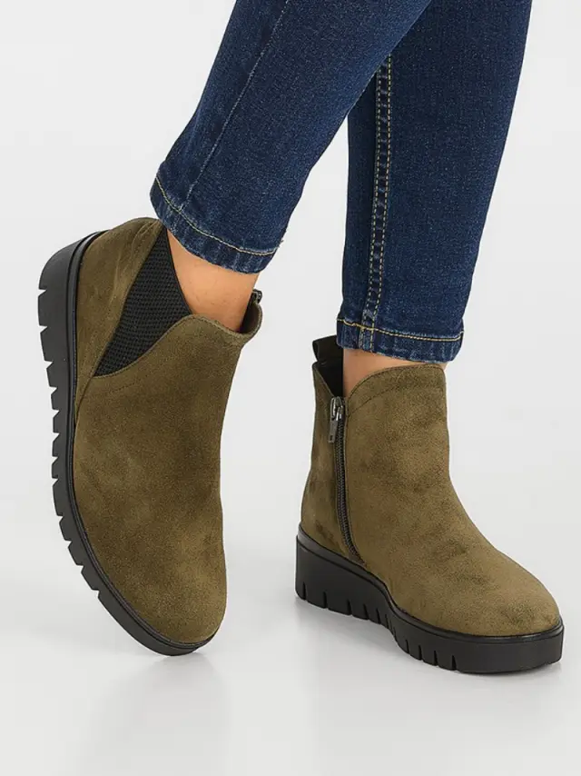 Gabor Μποτάκια Γυναικείο δέρμα Nubuck Πράσινο GAB/32051 006-OLIVE - 38 2