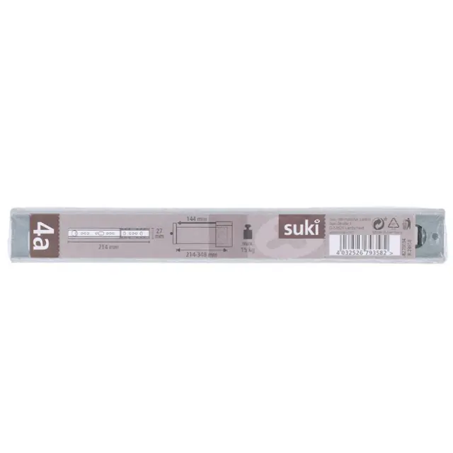 Οδηγός Συρταριού Με Ρουλεμάν 27x214mm Μερικό Άνοιγμα 2