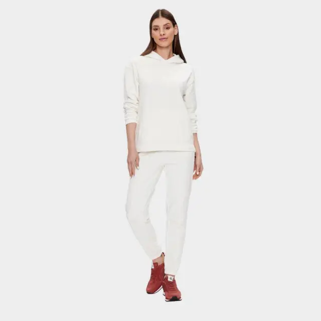 Calvin Klein - Γυναικείο Φούτερ Cotton Terry Logo Hoodie 00GWS3W300-YBI Λευκό - L 2
