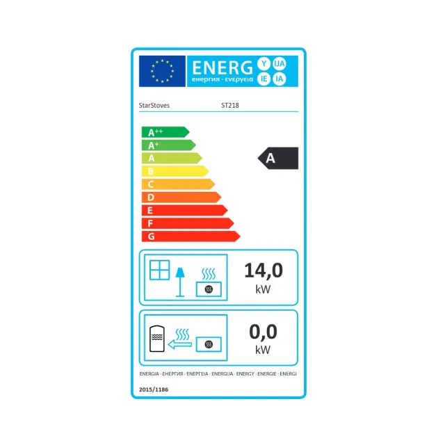 StarStoves Σόμπα Ξύλου από Ατσάλι ST218 14kW Μαύρη 2
