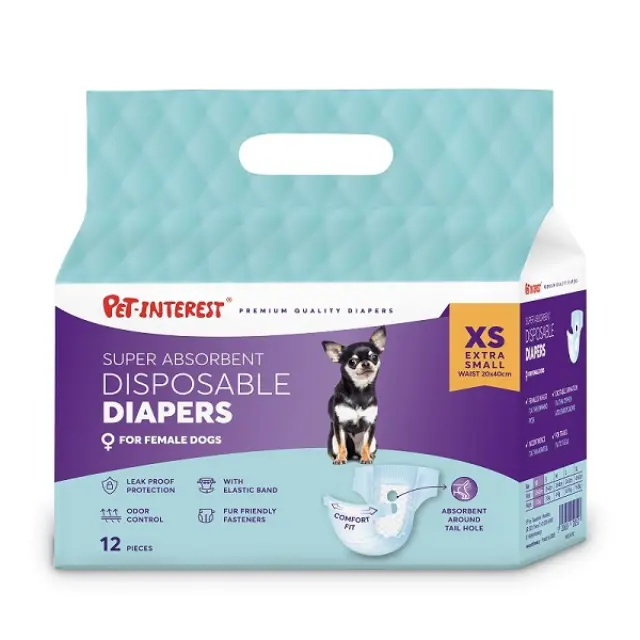 PET DIAPERS FEMALE XS 1-2.5KGR