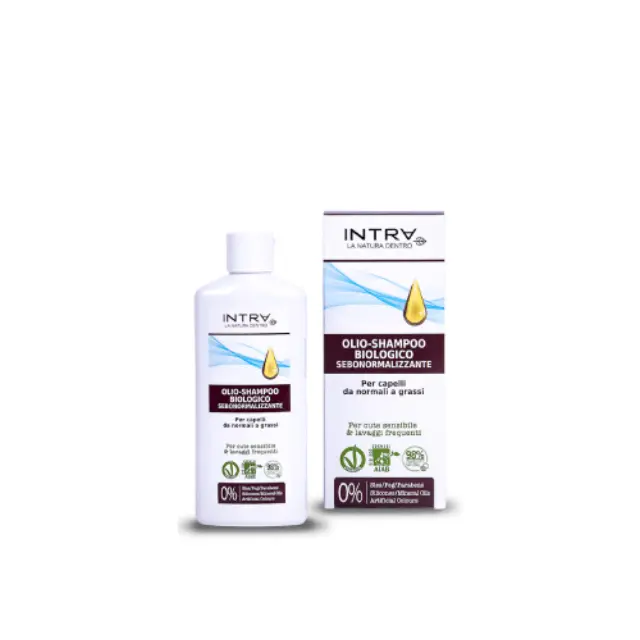 Intra Bio Sebum Normalizing Oil Shampoo Σμηγματορυθμιστικό Σαμπουάν Ειδικό για Λιπαρά και Κανονικά Μαλλιά, 200ml