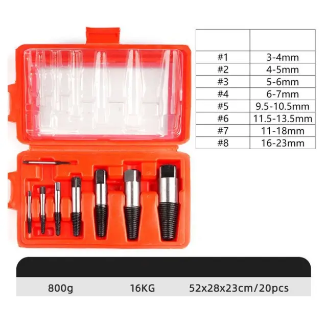 Σετ εξωλκέων βιδών 6τμχ - Screw extractor set 089090