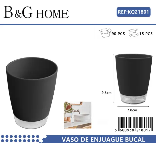 Θήκες οδοντόβουρτσας πλαστικές σε σετ 5Χ - Black - 21801 2