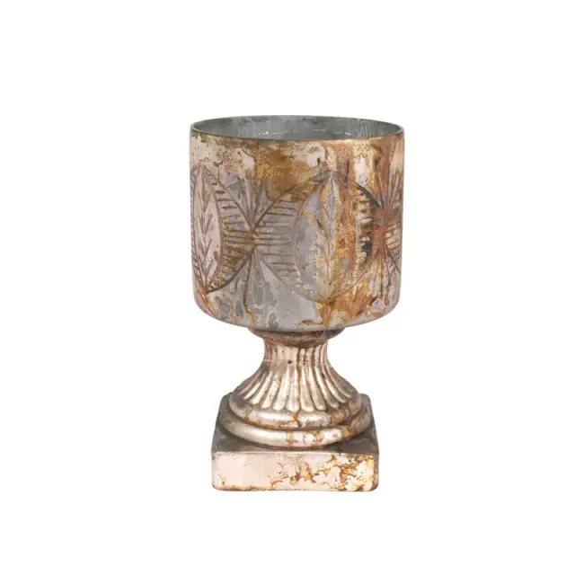Βάζο vintage γυάλινο με εφέ σκουριάς, 21x12.5cm