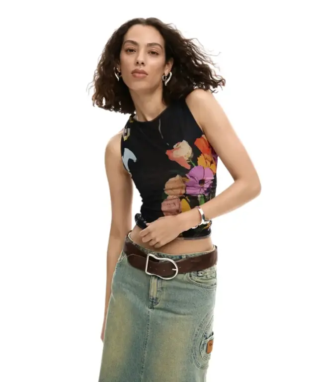 Desigual - Γυναικείο T-shirt Bruselas 26SWTK14-2000 Μαύρο - XS 2